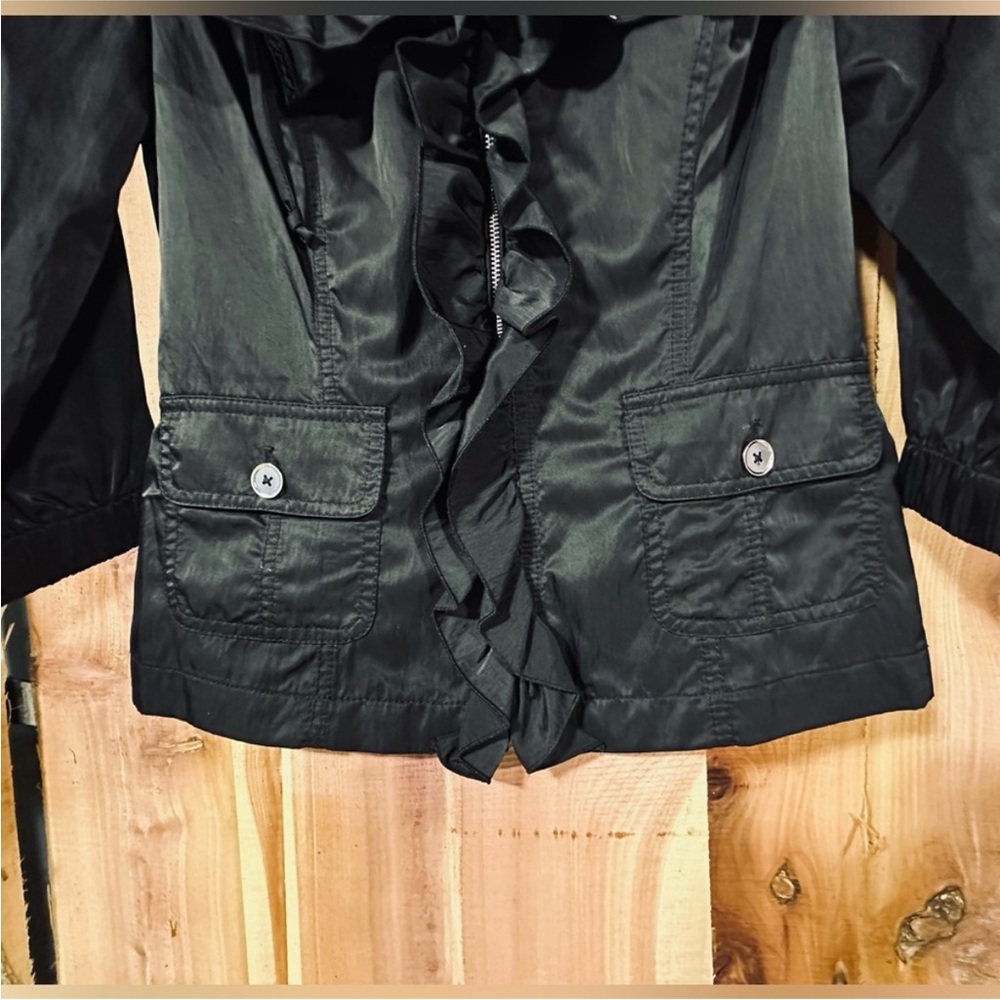 WHBM Black Ruffle Jacket - Picture 7 of 9